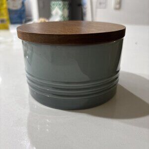 Le Creuset Signature Storage Canister 16oz / 470ml Wood Lid New